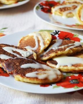 Оладьи из кукурузной муки на кефире