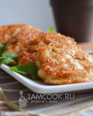 Оладьи из куриного филе с крахмалом и кефиром