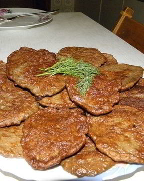 Оладьи из печени индейки