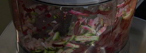 оладьи из цукини, свеклы и феты. Шаг 2