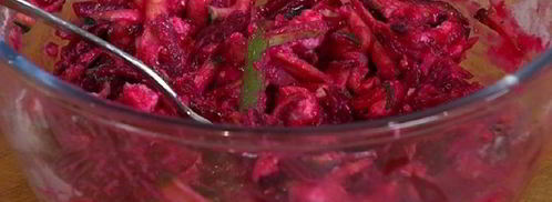 оладьи из цукини, свеклы и феты. Шаг 4