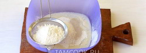 оладьи на воде с яйцами. Шаг 5