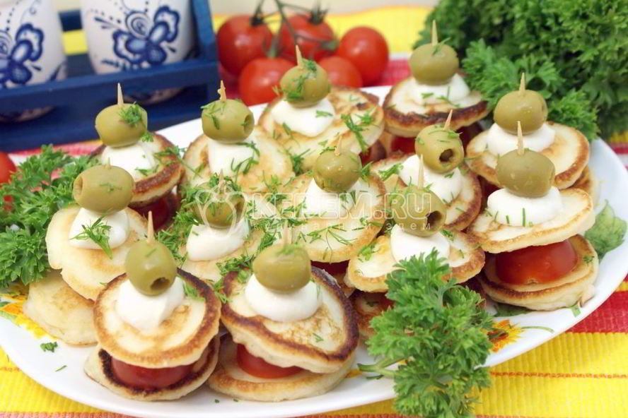 Рецепт оладий на закуску