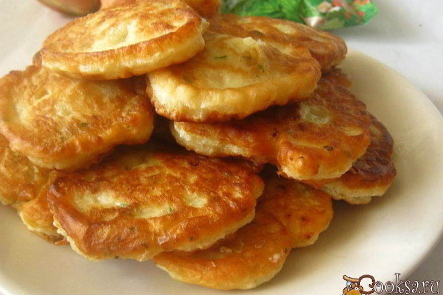 Рецепт оладий с луком