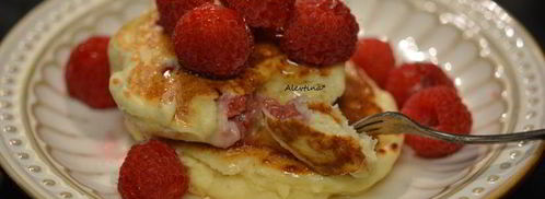 оладьи с малиной и рикоттой. Шаг 5