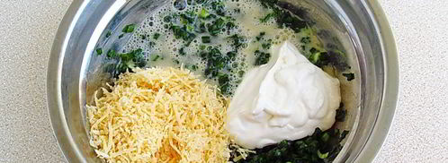 оладьи с зеленым луком. Шаг 3