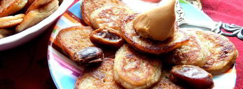 постные оладушки с финиками и бананами. Шаг 18