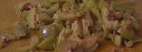 сырные оладьи с беконом и помидорами. Шаг 4