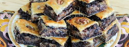 пахлава из слоеного теста. Шаг 13