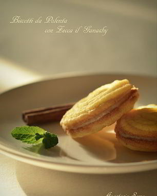 Печенье из поленты с мятным ганашем