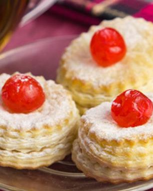 Печенье слоеное с сахарной пудрой