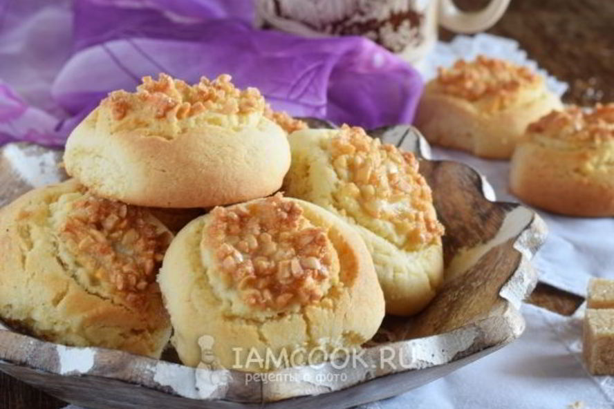 Рецепт песочного печенья с орехами