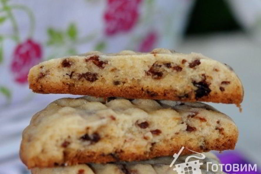 Рецепт песочного печенья с вяленой вишней