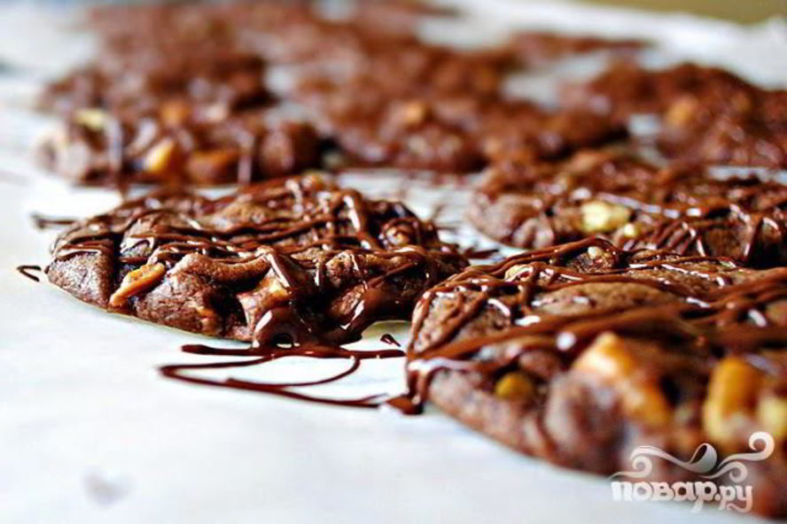 Рецепт шоколадного печенья с орехами