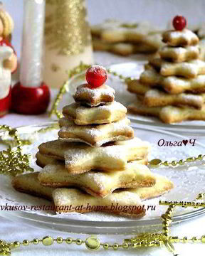 Творожное печенье с лимонной цедрой и вишневым конфитюром