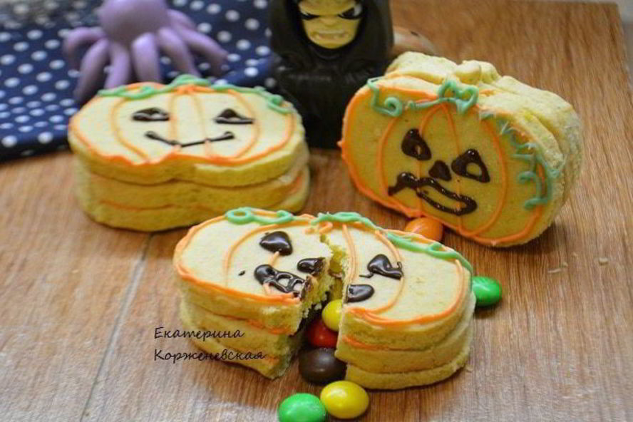 Рецепт тыквенно-пряного печенье с сюрпризом