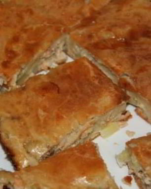 Быстрый пирог с рыбой