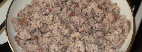 быстрый заливной пирог с мясным фаршем. Шаг 3