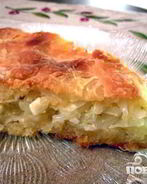 Капустный пирог из дрожжевого, заварного теста