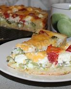 Киш с брокколи и сыром Фета