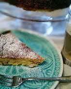 Миндальный пирог с яблочно-лимонным курдом