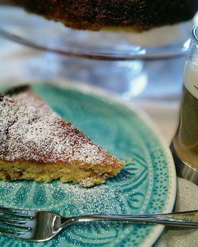 Миндальный пирог с яблочно-лимонным курдом