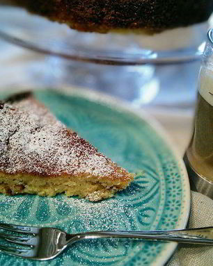 Миндальный пирог с яблочно-лимонным курдом