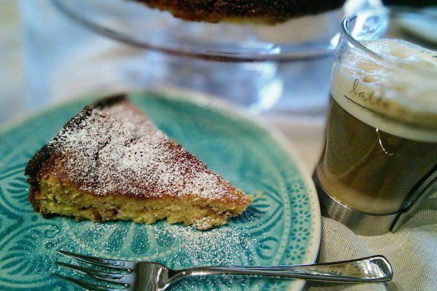 Рецепт миндального пирога с яблочно-лимонным курдом