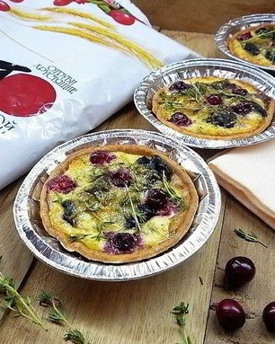 Мини-киши с отрубями и лесными грибами