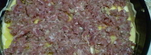 пирог с фаршем и картофелем. Шаг 9