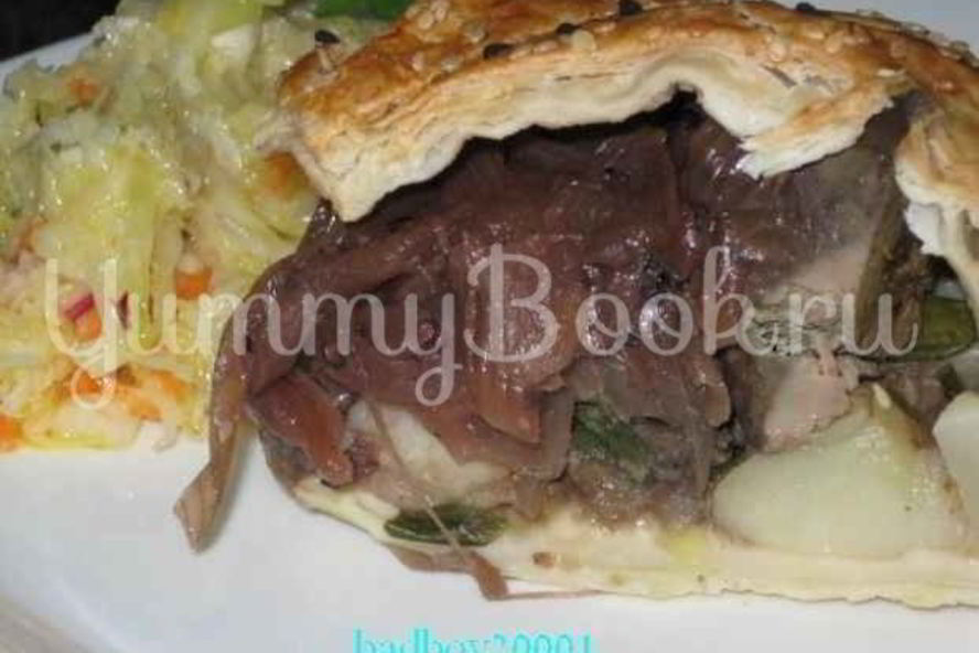 Рецепт пирога с куриной печенью