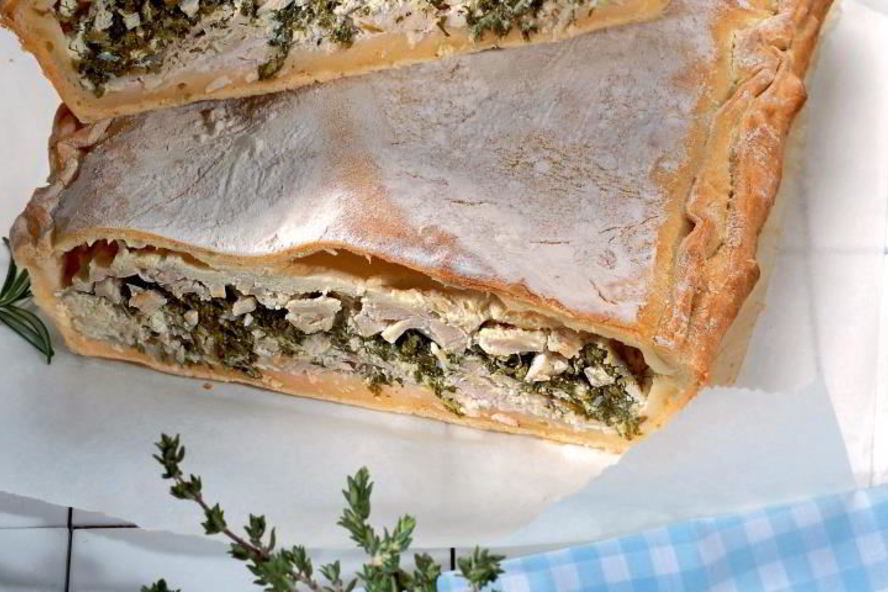 Рецепт пирога с курицей и шпинатом