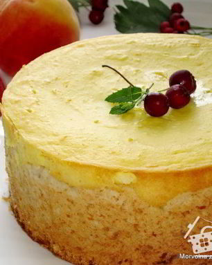 Творожно-творожный пирог с фруктами
