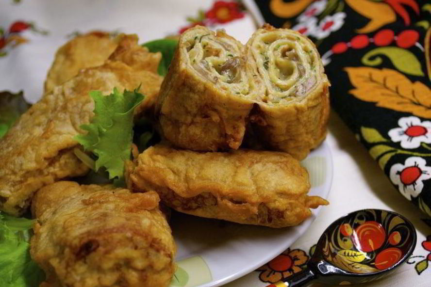 Рецепт блинчатых пирожков, панированных в тесте