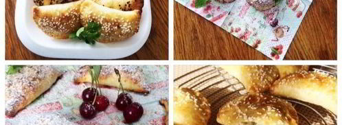 пирожки из сырного теста с капустой и вишней. Шаг 9