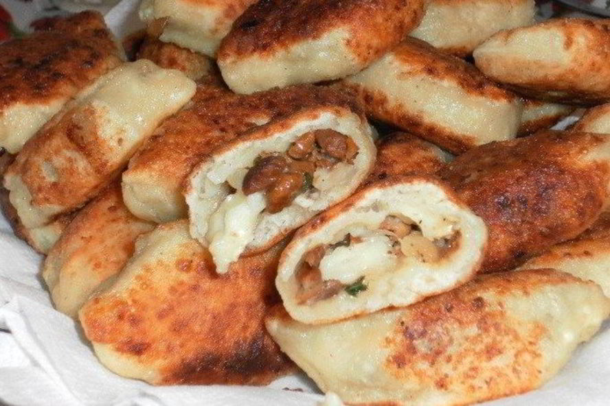 Рецепт пирожков из творожного теста с грибами и камамбером
