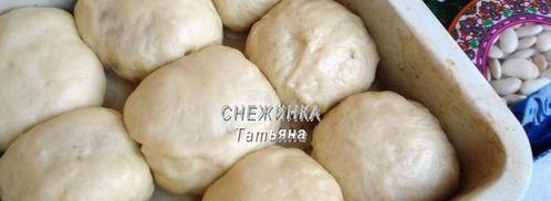 постные пирожки с гороховой и фасолевой начинками. Шаг 15