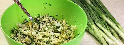 рис яйца лук начинка для пирожков и блинчиков. Шаг 4