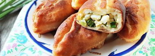 жареные пирожки с зеленым луком и яйцом. Шаг 11