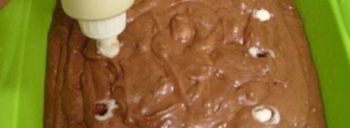 брауни с грецким орехом и сливочной начинкой. Шаг 6