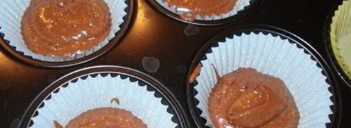 миндальные экспресс-пирожные с двумя видами шоколада. Шаг 4