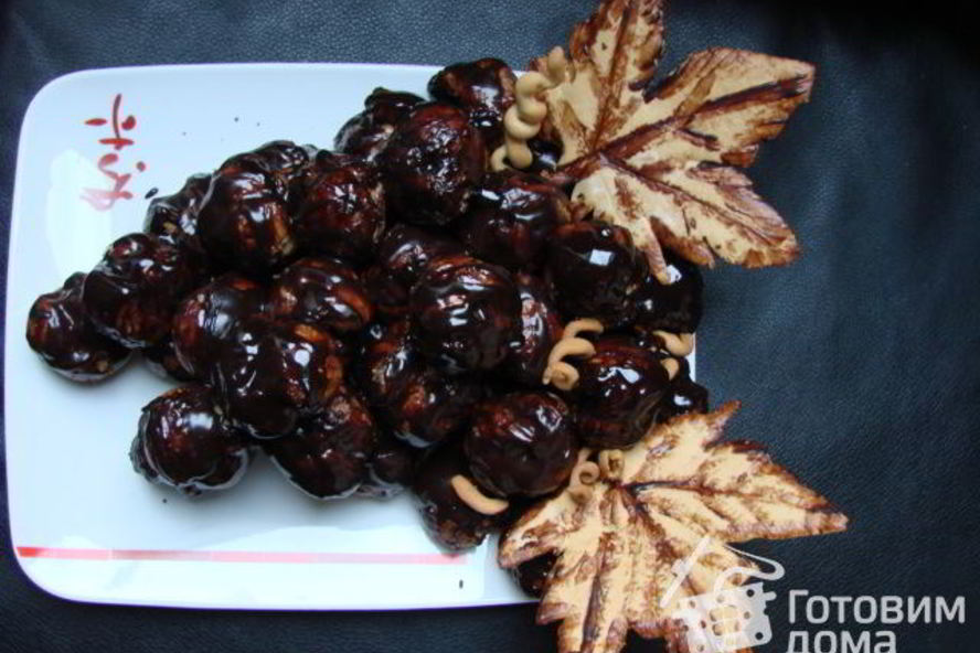 Рецепт торта-пирожного гроздь винограда