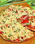 Быстрая пицца на кефире без сметаны на сковороде