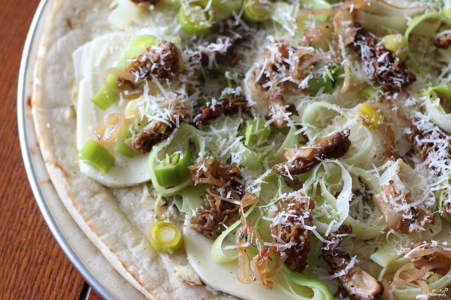 Рецепт пиццы с маринованными грибами