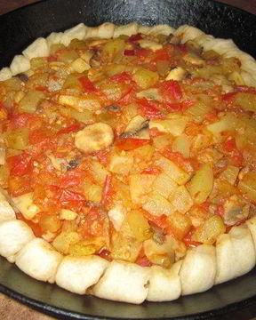 Веганская пицца с кабачками