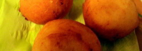 творожные пончики с клубникой. Шаг 7