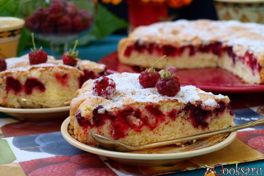 Рецепт малиновой шарлотки