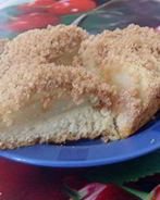 Шарлотка песочная с яблоками