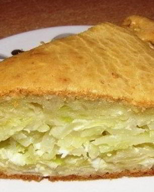 Шарлотка с капустой в духовке