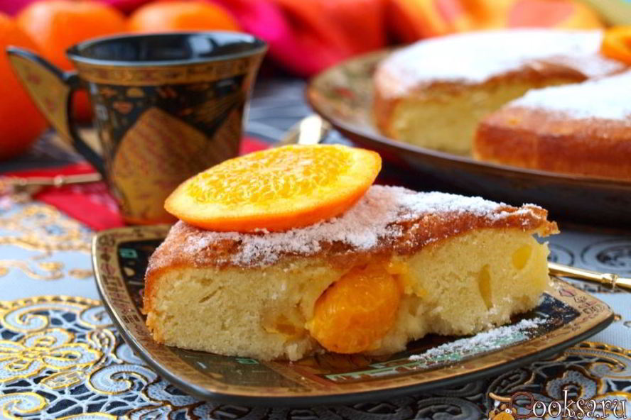 Рецепт шарлотки с мандаринами